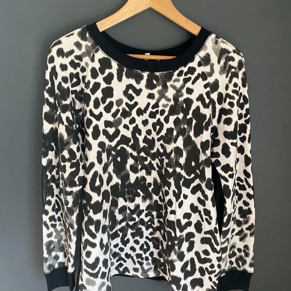 SANDRO Leopard Print Sweatshirt